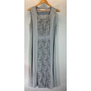 VTG Spencer Alexis Maxi tank Dress 16 Blue embellished ‎ Whimsygoth Fairy Blue